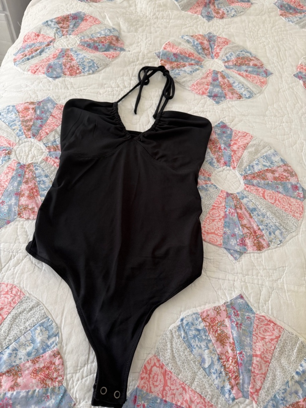 Abercrombie & Fitch Black Halter Bodysuit